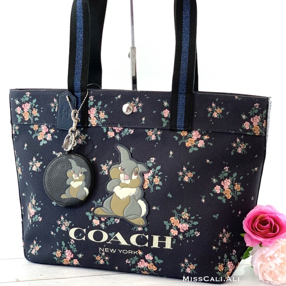 NWT COACH X Disney Limited Edition Thumper Tote Bag & Coin Bag Set - Picture 4 of 16